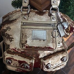 Gold Sequin Limited Edition Coach Bag